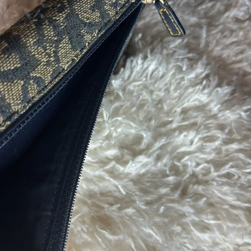 Christian Dior saddle trotter trifold wallet